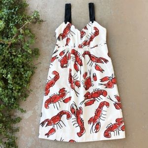 Anthropologie Salty Seas Red Lobster Dress